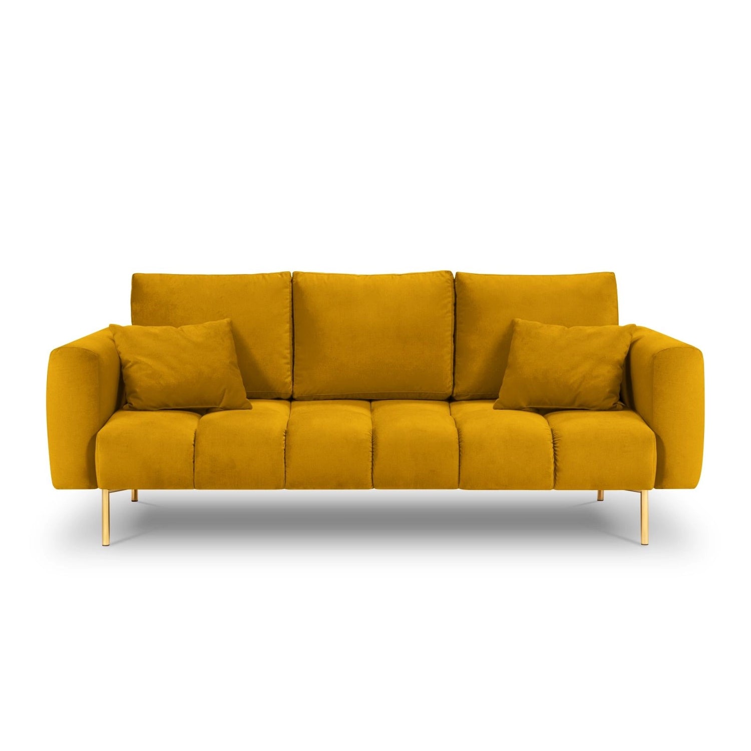 Hastings 3-Sitzer Sofa aus Samt in Gelb (Fancy 48), 220x97x75 cm von Cosmopolitan Design – Bild 4