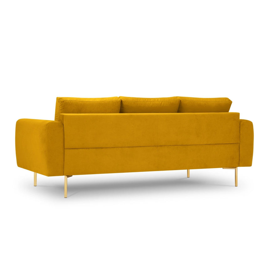 Hastings 3-Sitzer Sofa aus Samt in Gelb (Fancy 48), 220x97x75 cm von Cosmopolitan Design – Bild 5