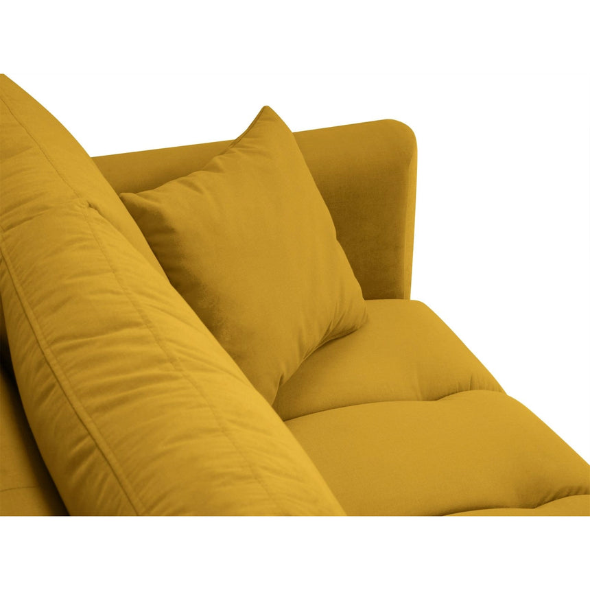 Hastings 3-Sitzer Sofa aus Samt in Gelb (Fancy 48), 220x97x75 cm von Cosmopolitan Design – Bild 6