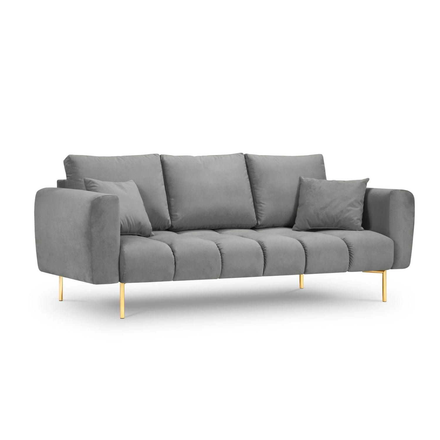 Hastings 3-Sitzer Sofa aus Samt in Grau (Fancy 90), 220x97x75 cm von Cosmopolitan Design – Bild 1