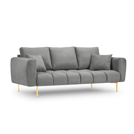 Hastings 3-Sitzer Sofa aus Samt in Grau (Fancy 90), 220x97x75 cm von Cosmopolitan Design – Bild 1