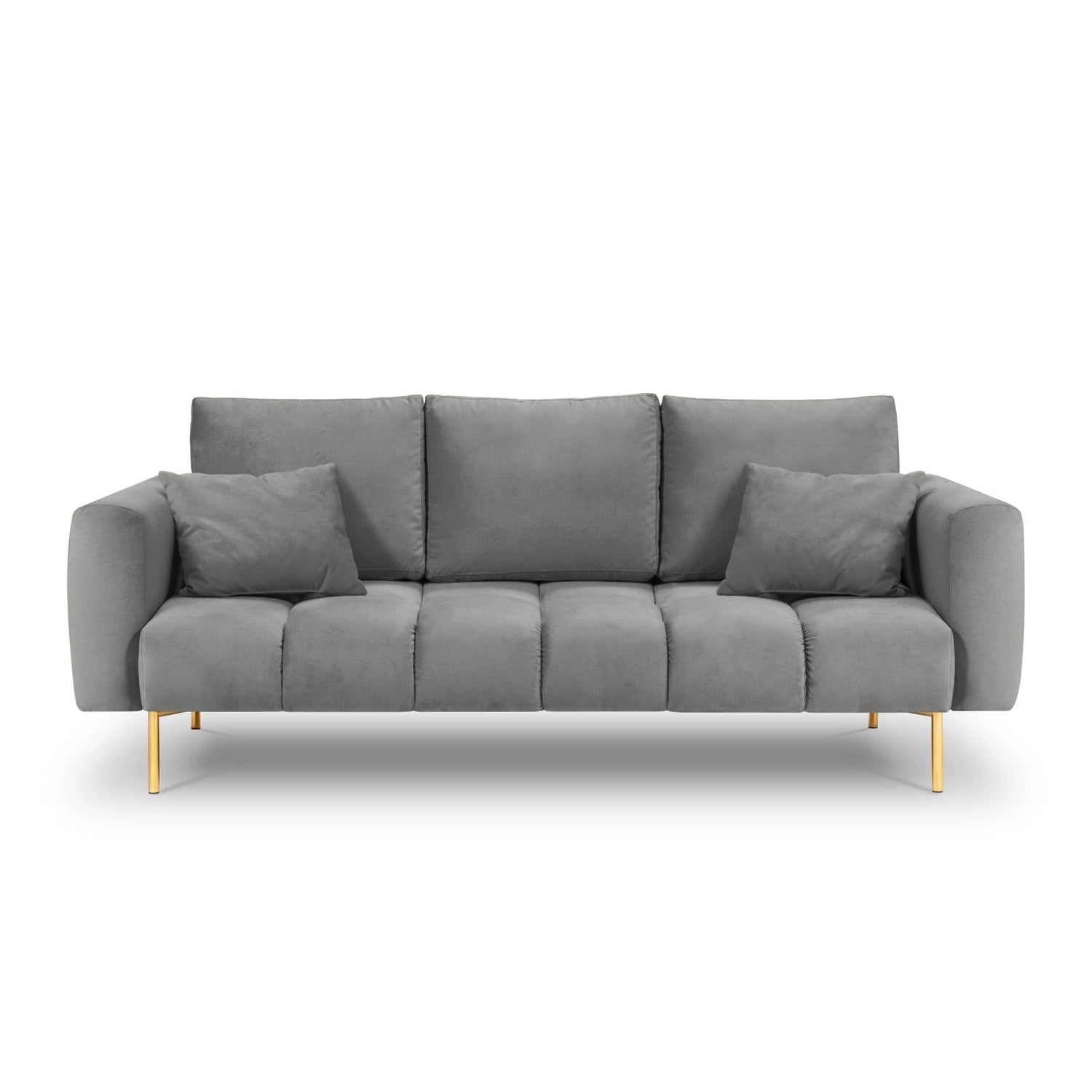 Hastings 3-Sitzer Sofa aus Samt in Grau (Fancy 90), 220x97x75 cm von Cosmopolitan Design – Bild 4