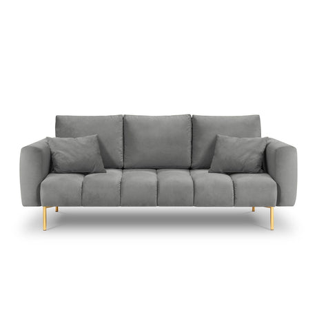 Hastings 3-Sitzer Sofa aus Samt in Grau (Fancy 90), 220x97x75 cm von Cosmopolitan Design – Bild 4