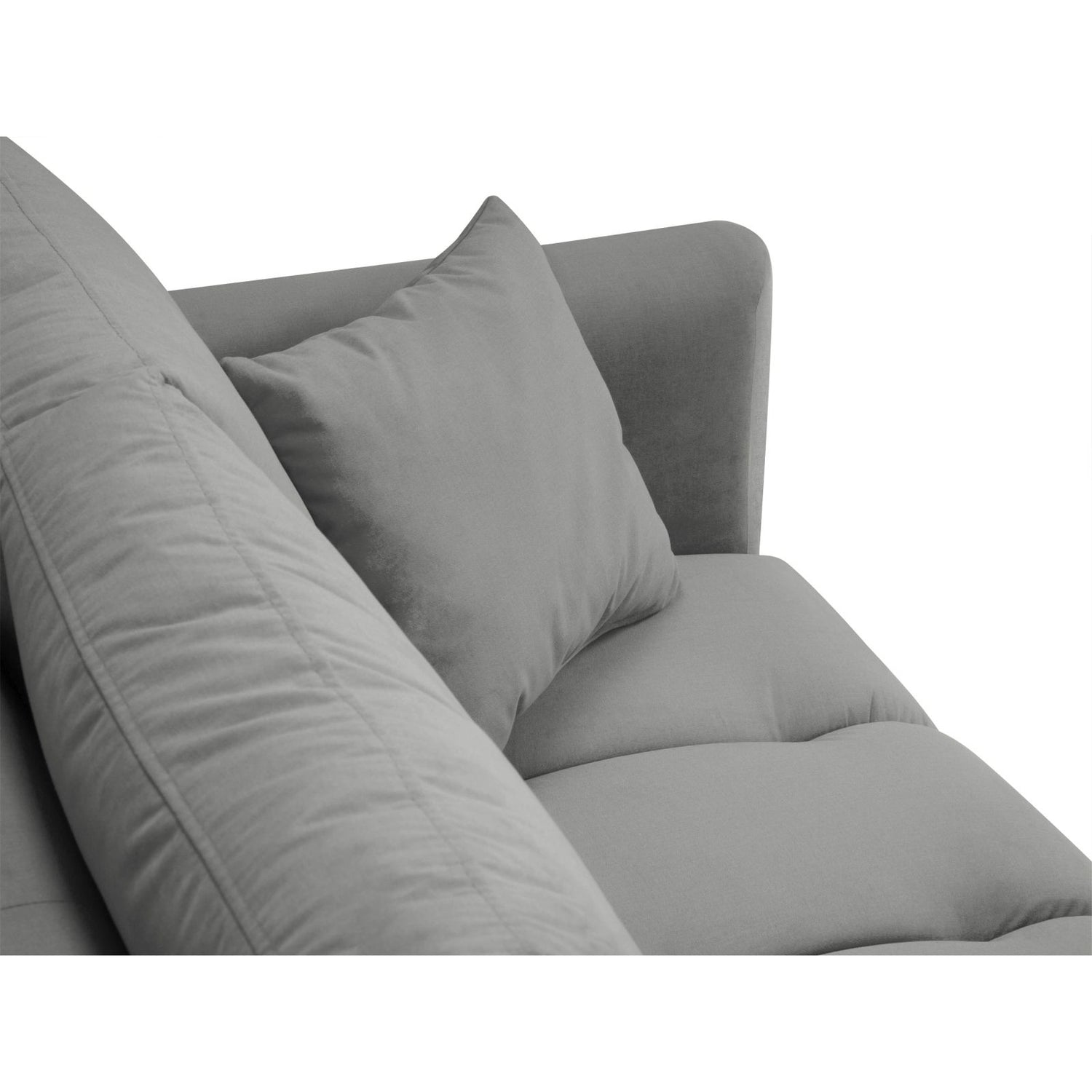 Hastings 3-Sitzer Sofa aus Samt in Grau (Fancy 90), 220x97x75 cm von Cosmopolitan Design – Bild 6