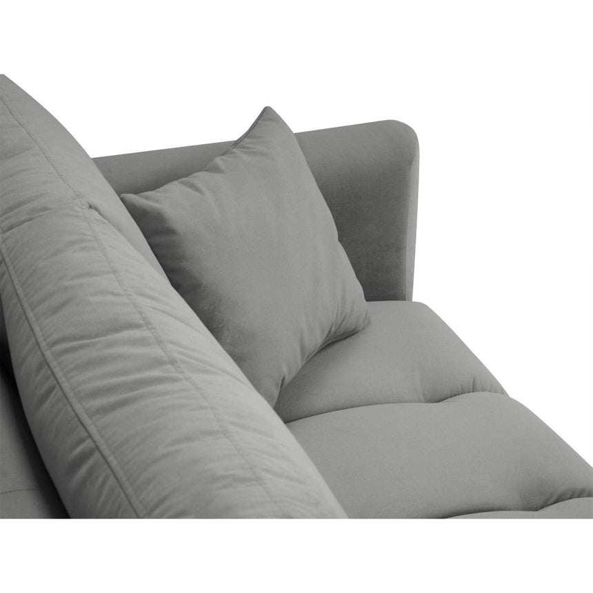 Hastings 3-Sitzer Sofa aus Samt in Grau (Fancy 90), 220x97x75 cm von Cosmopolitan Design – Bild 6