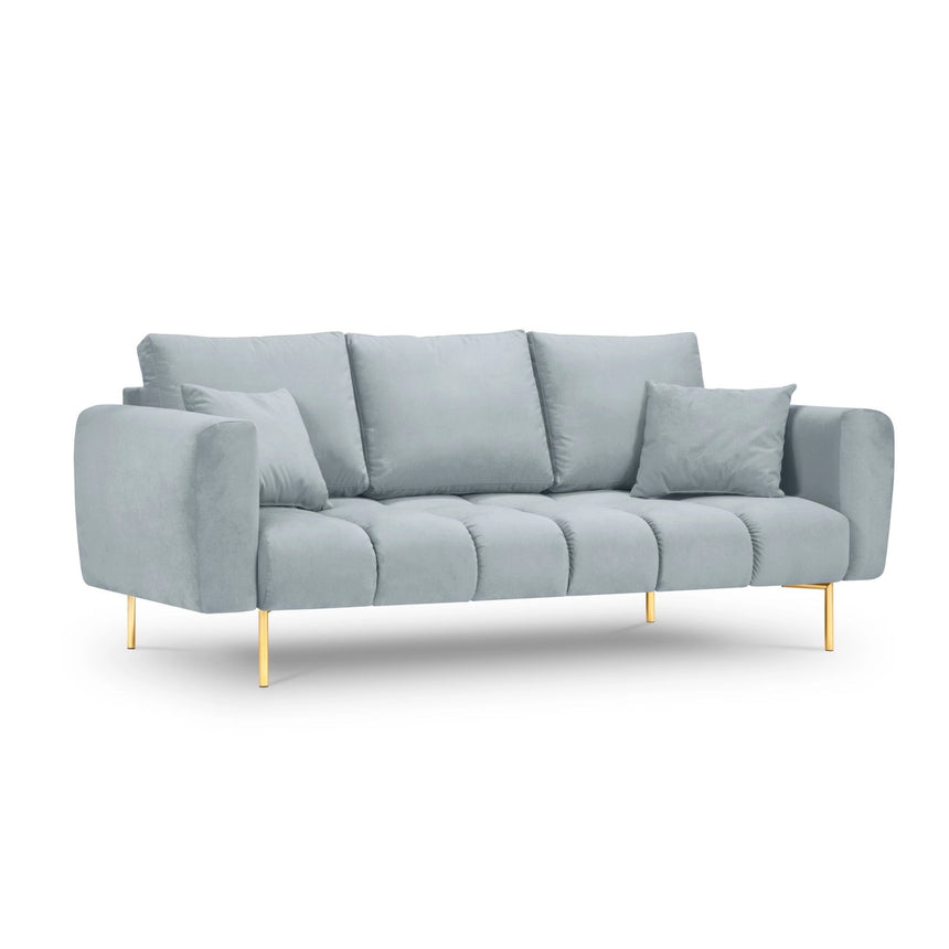 Hastings 3-Sitzer Sofa aus Samt in Hellblau (Fancy 85), 220x97x75 cm von Cosmopolitan Design – Bild 1