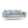 Hastings 3-Sitzer Sofa aus Samt in Hellblau (Fancy 85), 220x97x75 cm von Cosmopolitan Design – Bild 1