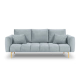 Hastings 3-Sitzer Sofa aus Samt in Hellblau (Fancy 85), 220x97x75 cm von Cosmopolitan Design – Bild 4