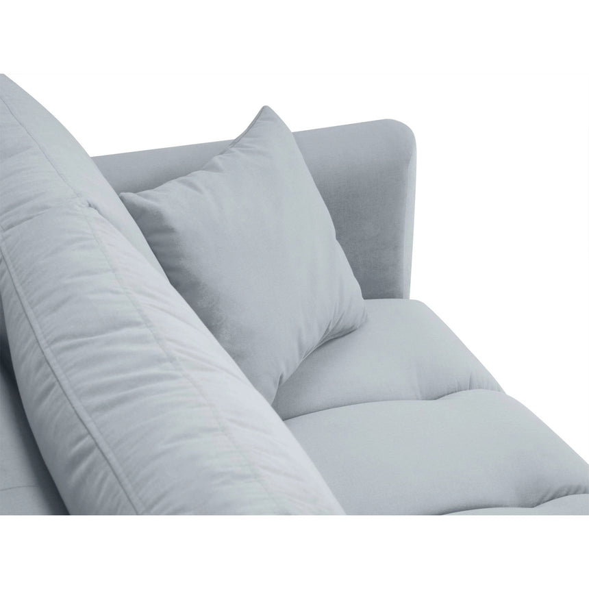 Hastings 3-Sitzer Sofa aus Samt in Hellblau (Fancy 85), 220x97x75 cm von Cosmopolitan Design – Bild 6