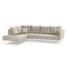 Hastings 5-Sitzer Ecksofa, Linke Seite, aus Samt in Beige (Fancy 06), 301x216x75 cm von Cosmopolitan Design – Bild 1