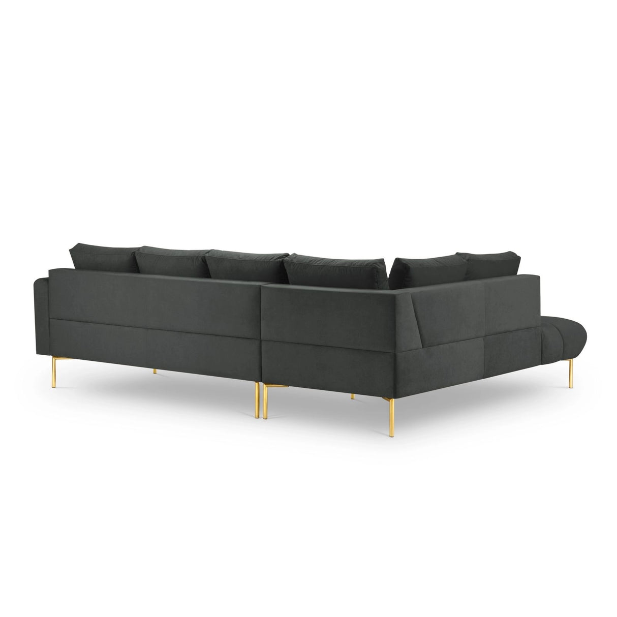 Hastings 5-Sitzer Ecksofa, Linke Seite, aus Samt in Dunkelgrau (Fancy 99), 301x216x75 cm von Cosmopolitan Design – Bild 5