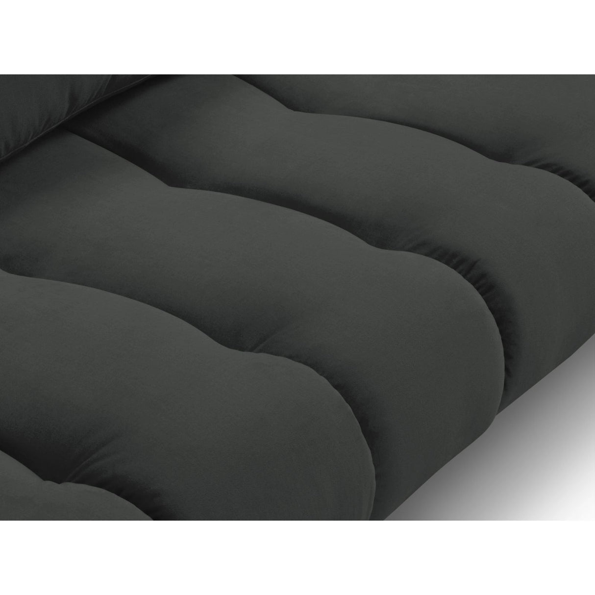 Hastings 5-Sitzer Ecksofa, Linke Seite, aus Samt in Dunkelgrau (Fancy 99), 301x216x75 cm von Cosmopolitan Design – Bild 6