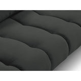 Hastings 5-Sitzer Ecksofa, Linke Seite, aus Samt in Dunkelgrau (Fancy 99), 301x216x75 cm von Cosmopolitan Design – Bild 6