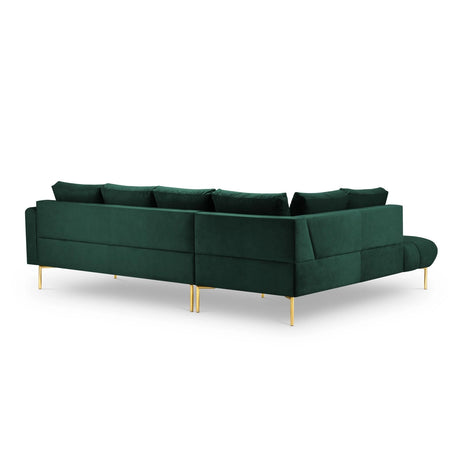 Hastings 5-Sitzer Ecksofa, Linke Seite, aus Samt in Flaschengrün (Fancy 39), 301x216x75 cm von Cosmopolitan Design – Bild 5