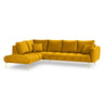 Hastings 5-Sitzer Ecksofa, Linke Seite, aus Samt in Gelb (Fancy 48), 301x216x75 cm von Cosmopolitan Design – Bild 1