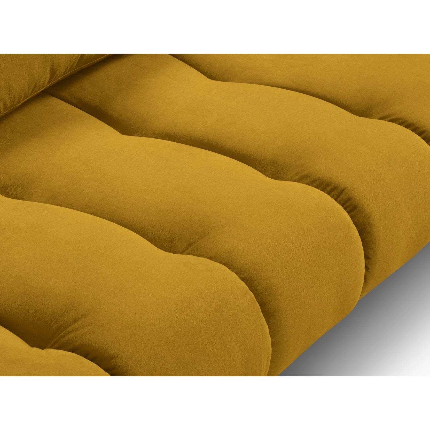 Hastings 5-Sitzer Ecksofa, Linke Seite, aus Samt in Gelb (Fancy 48), 301x216x75 cm von Cosmopolitan Design – Bild 6