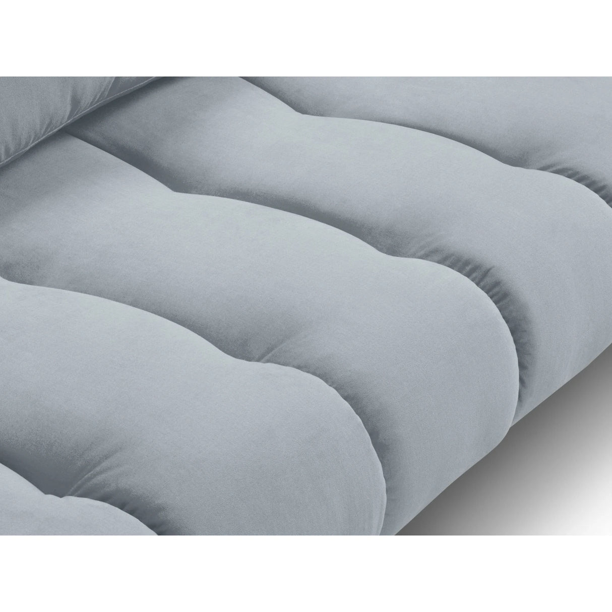 Hastings 5-Sitzer Ecksofa, Linke Seite, aus Samt in Hellblau (Fancy 85), 301x216x75 cm von Cosmopolitan Design – Bild 6