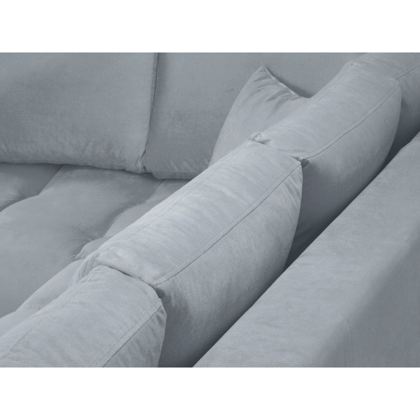 Hastings 5-Sitzer Ecksofa, Linke Seite, aus Samt in Hellblau (Fancy 85), 301x216x75 cm von Cosmopolitan Design – Bild 7