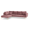 Hastings 5-Sitzer Ecksofa, Linke Seite, aus Samt in Rosa (Fancy 63), 301x216x75 cm von Cosmopolitan Design – Bild 1
