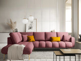 Hastings 5-Sitzer Ecksofa, Linke Seite, aus Samt in Rosa (Fancy 63), 301x216x75 cm von Cosmopolitan Design – Bild 2
