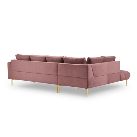 Hastings 5-Sitzer Ecksofa, Linke Seite, aus Samt in Rosa (Fancy 63), 301x216x75 cm von Cosmopolitan Design – Bild 5