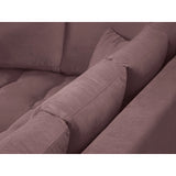 Hastings 5-Sitzer Ecksofa, Linke Seite, aus Samt in Rosa (Fancy 63), 301x216x75 cm von Cosmopolitan Design – Bild 7