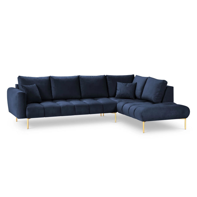 Hastings 5-Sitzer Ecksofa, Rechte Seite, aus Samt, 301x216x75 cm von Cosmopolitan Design – Bild 1