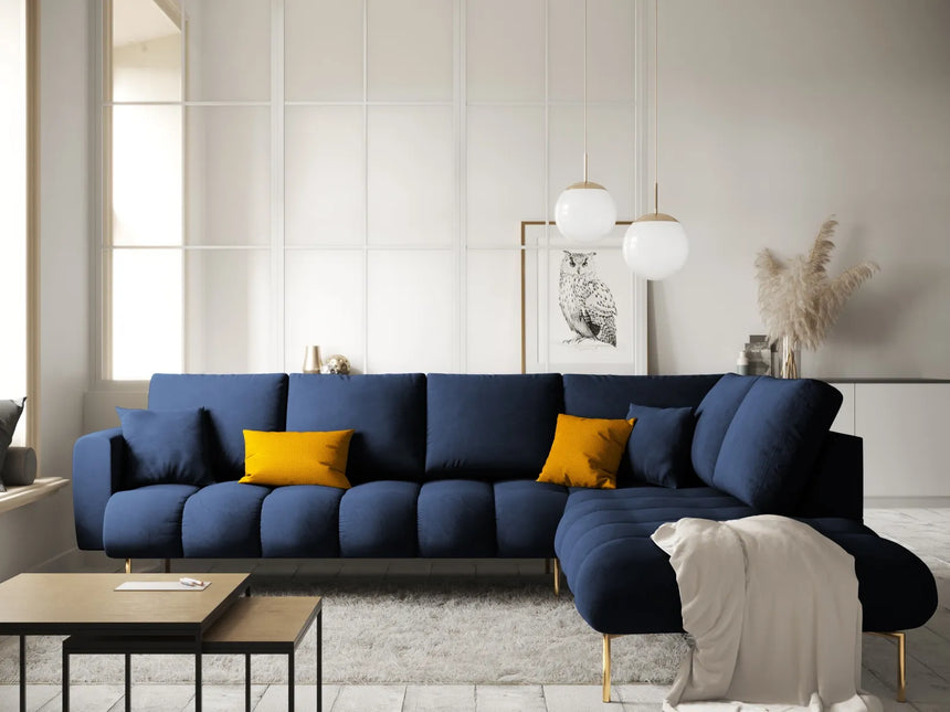 Hastings 5-Sitzer Ecksofa, Rechte Seite, aus Samt, 301x216x75 cm von Cosmopolitan Design – Bild 2
