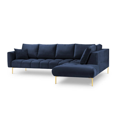 Hastings 5-Sitzer Ecksofa, Rechte Seite, aus Samt, 301x216x75 cm von Cosmopolitan Design – Bild 4