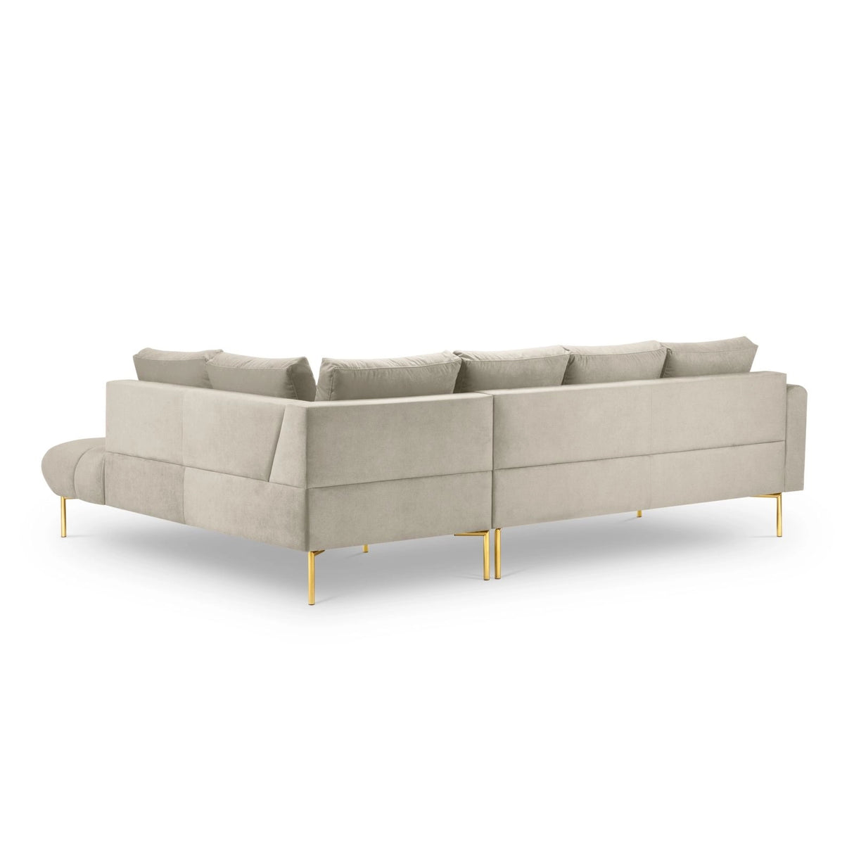 Hastings 5-Sitzer Ecksofa, Rechte Seite, aus Samt in Beige (Fancy 06), 301x216x75 cm von Cosmopolitan Design – Bild 5