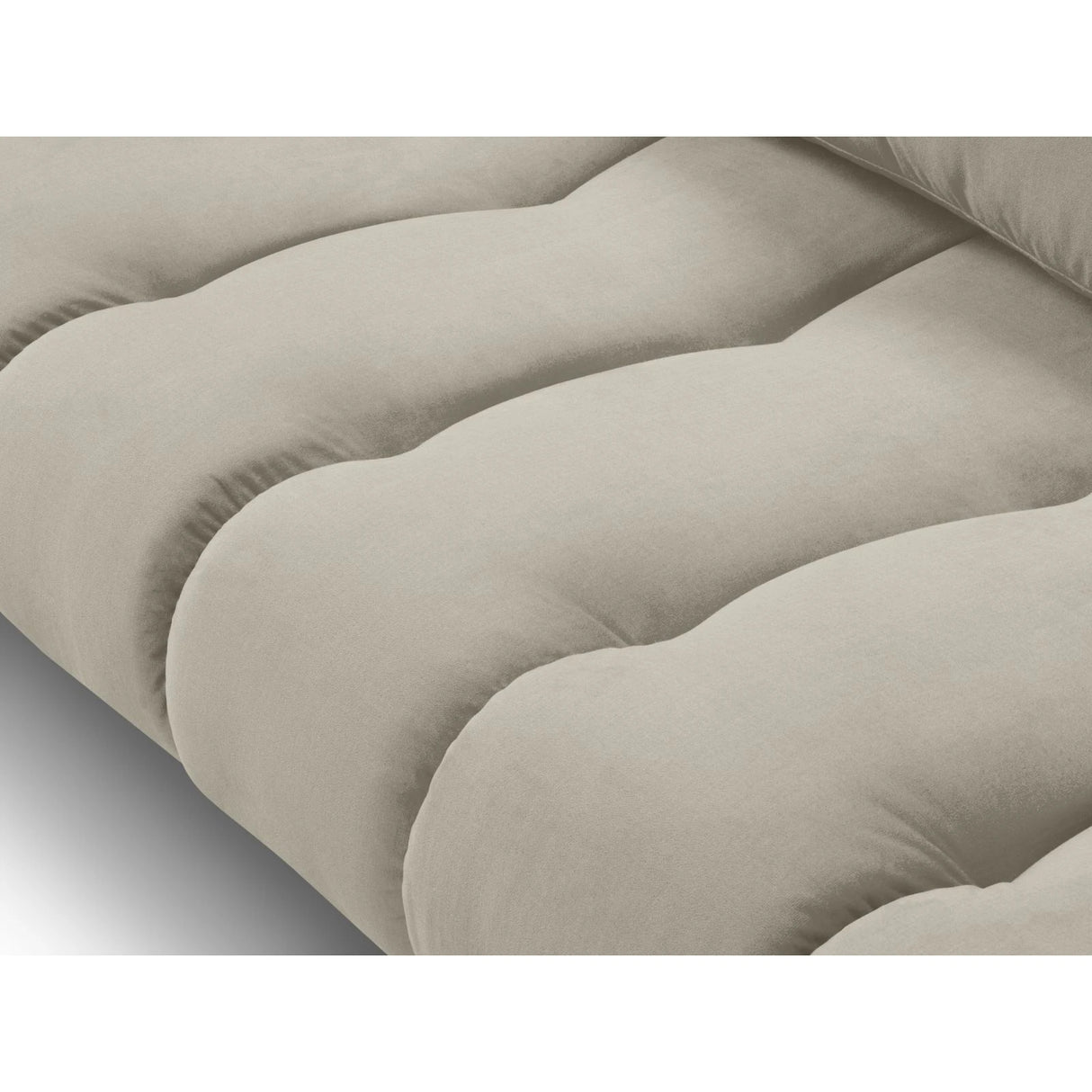 Hastings 5-Sitzer Ecksofa, Rechte Seite, aus Samt in Beige (Fancy 06), 301x216x75 cm von Cosmopolitan Design – Bild 6