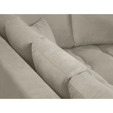 Hastings 5-Sitzer Ecksofa, Rechte Seite, aus Samt in Beige (Fancy 06), 301x216x75 cm von Cosmopolitan Design – Bild 7