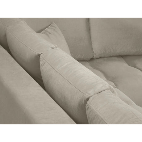 Hastings 5-Sitzer Ecksofa, Rechte Seite, aus Samt in Beige (Fancy 06), 301x216x75 cm von Cosmopolitan Design – Bild 7
