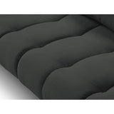 Hastings 5-Sitzer Ecksofa, Rechte Seite, aus Samt in Dunkelgrau (Fancy 99), 301x216x75 cm von Cosmopolitan Design – Bild 6