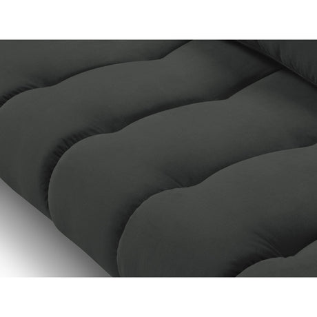 Hastings 5-Sitzer Ecksofa, Rechte Seite, aus Samt in Dunkelgrau (Fancy 99), 301x216x75 cm von Cosmopolitan Design – Bild 6