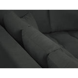 Hastings 5-Sitzer Ecksofa, Rechte Seite, aus Samt in Dunkelgrau (Fancy 99), 301x216x75 cm von Cosmopolitan Design – Bild 7