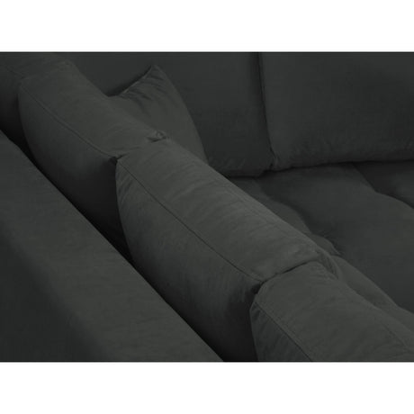 Hastings 5-Sitzer Ecksofa, Rechte Seite, aus Samt in Dunkelgrau (Fancy 99), 301x216x75 cm von Cosmopolitan Design – Bild 7