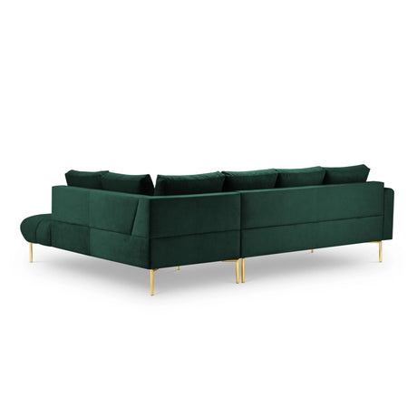 Hastings 5-Sitzer Ecksofa, Rechte Seite, aus Samt in Flaschengrün (Fancy 39), 301x216x75 cm von Cosmopolitan Design – Bild 5