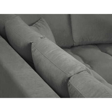 Hastings 5-Sitzer Ecksofa, Rechte Seite, aus Samt in Grau (Fancy 90), 301x216x75 cm von Cosmopolitan Design – Bild 7