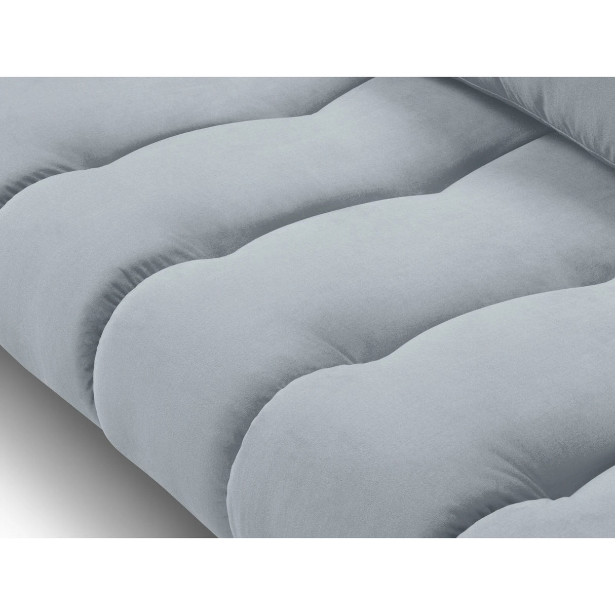 Hastings 5-Sitzer Ecksofa, Rechte Seite, aus Samt in Hellblau (Fancy 85), 301x216x75 cm von Cosmopolitan Design – Bild 6