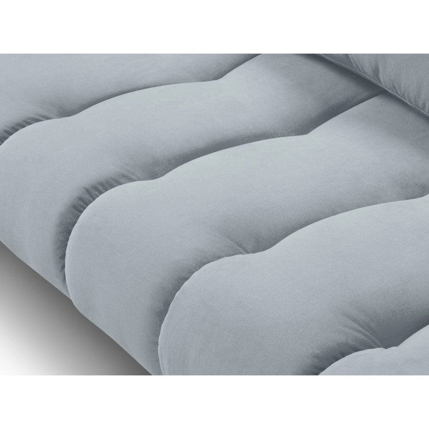 Hastings 5-Sitzer Ecksofa, Rechte Seite, aus Samt in Hellblau (Fancy 85), 301x216x75 cm von Cosmopolitan Design – Bild 6