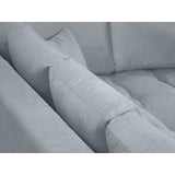 Hastings 5-Sitzer Ecksofa, Rechte Seite, aus Samt in Hellblau (Fancy 85), 301x216x75 cm von Cosmopolitan Design – Bild 7