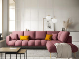 Hastings 5-Sitzer Ecksofa, Rechte Seite, aus Samt in Rosa (Fancy 63), 301x216x75 cm von Cosmopolitan Design – Bild 2