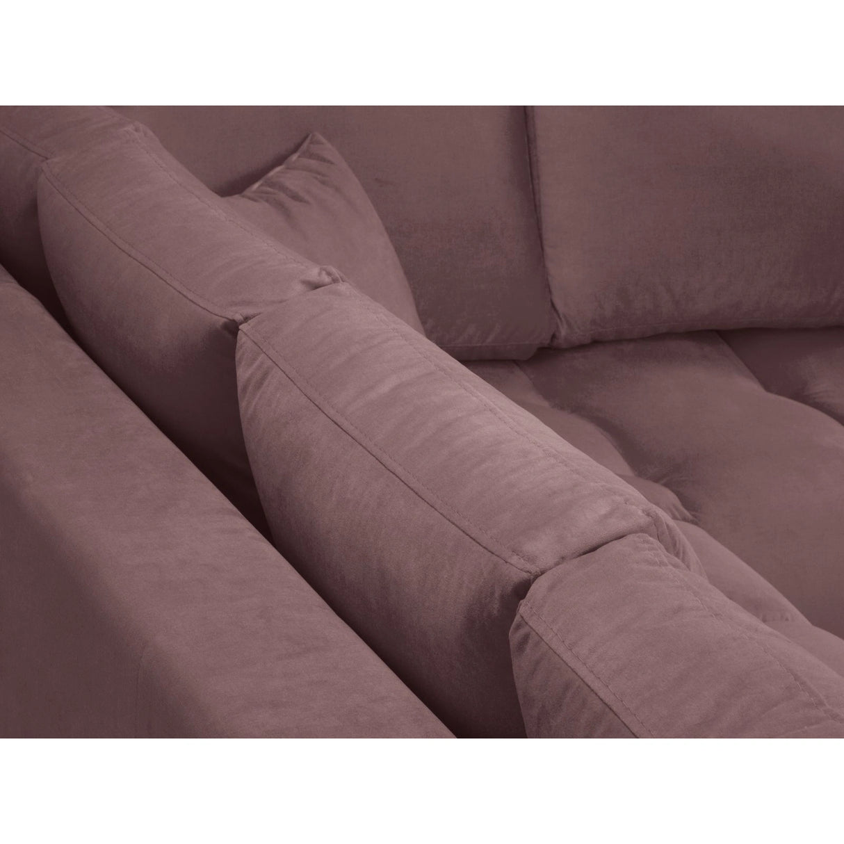 Hastings 5-Sitzer Ecksofa, Rechte Seite, aus Samt in Rosa (Fancy 63), 301x216x75 cm von Cosmopolitan Design – Bild 7