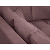 Hastings 5-Sitzer Ecksofa, Rechte Seite, aus Samt in Rosa (Fancy 63), 301x216x75 cm von Cosmopolitan Design – Bild 7