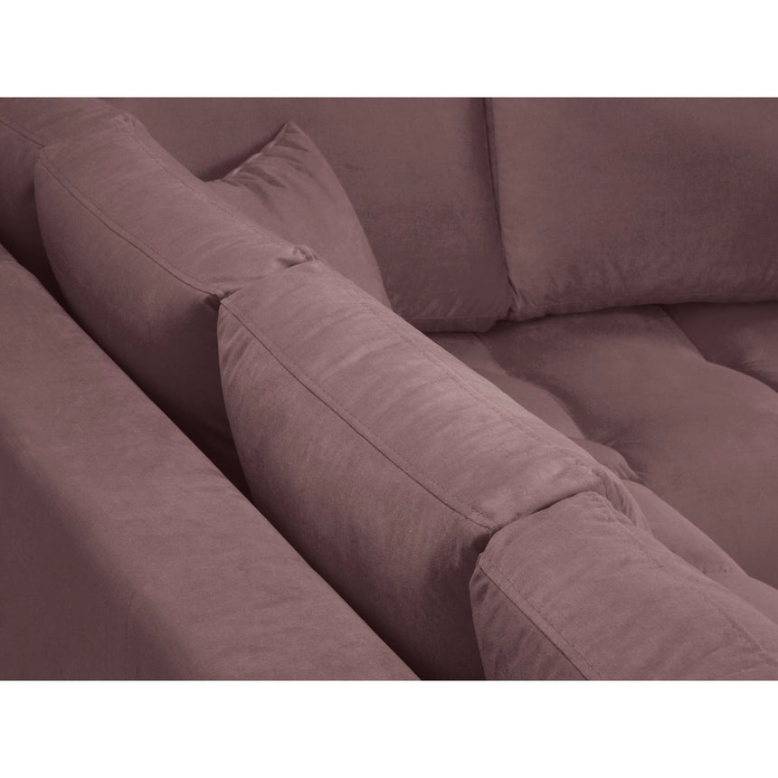 Hastings 5-Sitzer Ecksofa, Rechte Seite, aus Samt in Rosa (Fancy 63), 301x216x75 cm von Cosmopolitan Design – Bild 7