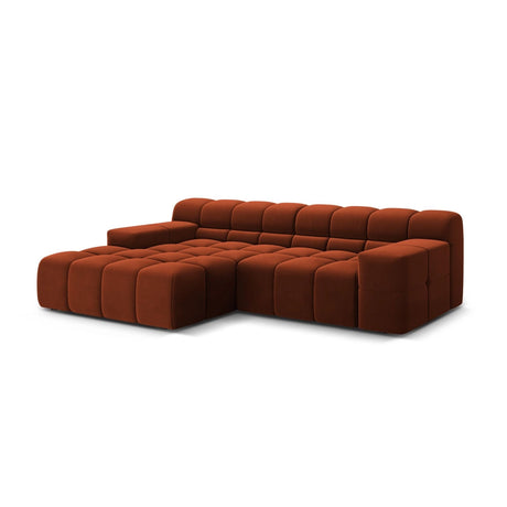 Hawaii 2-Sitzer Ecksofa, Linke Seite, aus Samt in Auburn (Magic Velvet 2285), 240x160 cm von Cosmopolitan Design – Bild 4