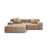 Hawaii 2-Sitzer Ecksofa, Linke Seite, aus Samt in Cappuccino (Magic Velvet 2284), 240x160 cm von Cosmopolitan Design – Bild 1