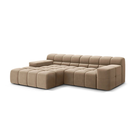 Hawaii 2-Sitzer Ecksofa, Linke Seite, aus Samt in Cappuccino (Magic Velvet 2284), 240x160 cm von Cosmopolitan Design – Bild 4
