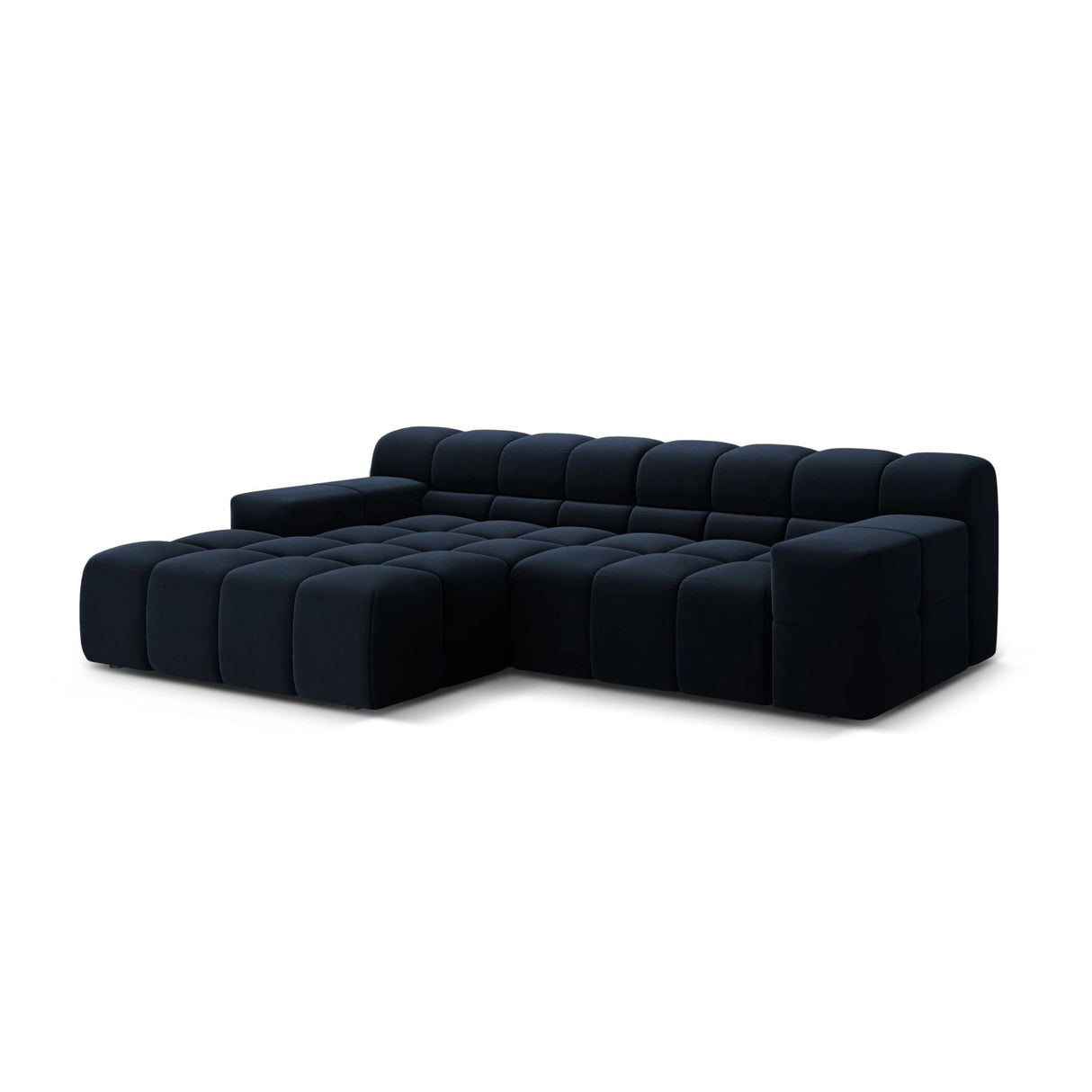Hawaii 2-Sitzer Ecksofa, Linke Seite, aus Samt in Marineblau (Magic Velvet 2211), 240x160 cm von Cosmopolitan Design – Bild 4